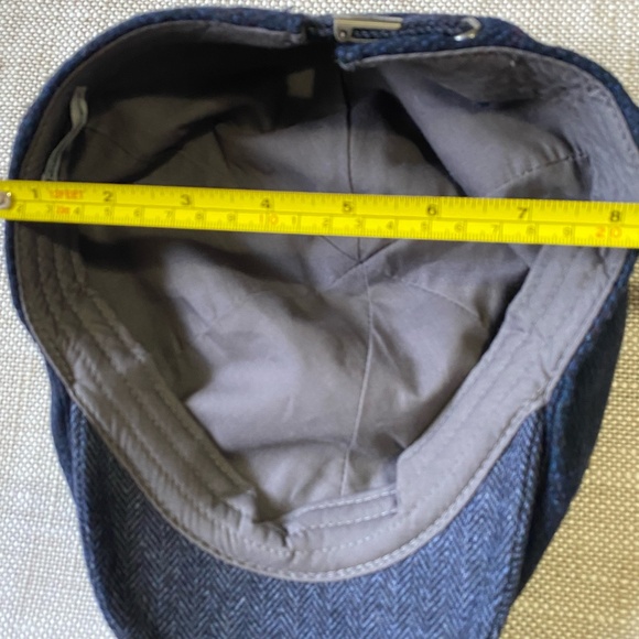 Penguin Mens Dark Blue Wool Tweed Newsboy Golf Casual Cap Hat - Picture 13 of 13